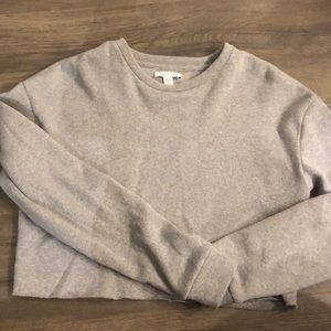 Top shop gray crop top size 2